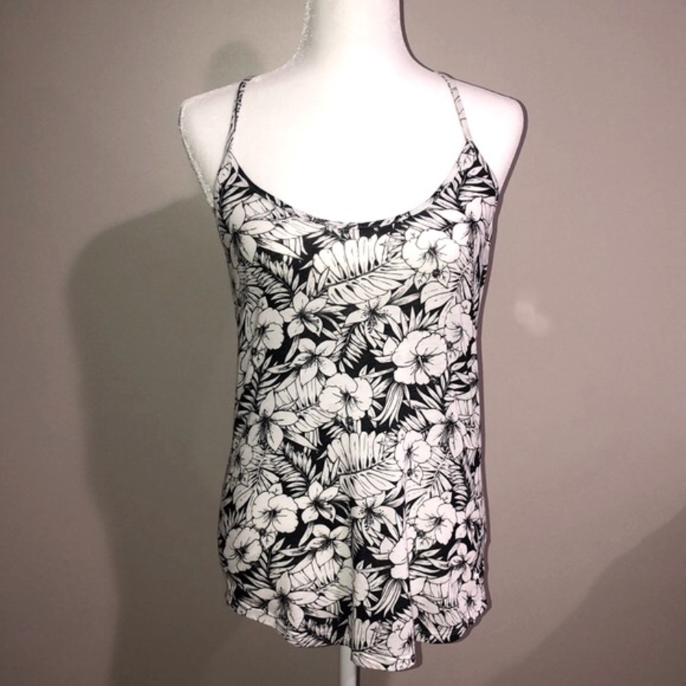 PINK Racer Back Floral Tank